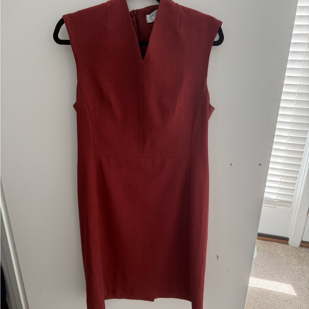 MM LaFleur Sleeveless V-Neck Midi Dress in Wine